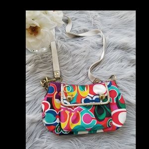 New Coach Poppy Groovy Multicolor & Gold Handbag